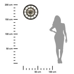 Zegar ścienny Meca 51 cm Wykonany z wysokiej jakości tworzywa, cichy mechanizm, idealny do wnętrz urządzonych w stylu loft