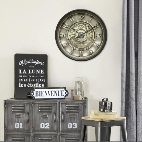 Zegar ścienny Meca 51 cm Wykonany z wysokiej jakości tworzywa, cichy mechanizm, idealny do wnętrz urządzonych w stylu loft