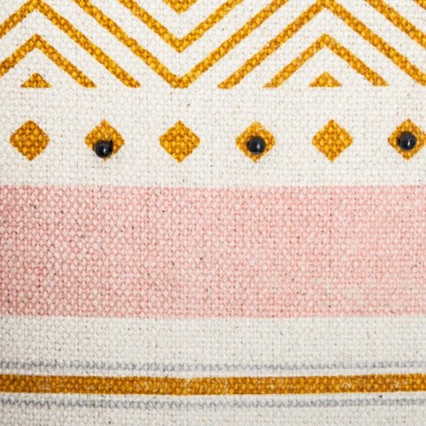 Bawełniana poszewka Pearl 40x40 cm Ozdobiona 4 pomponikami na rogach, wykończenie w postaci 8 czarnych pereł, wyposażona w zamek