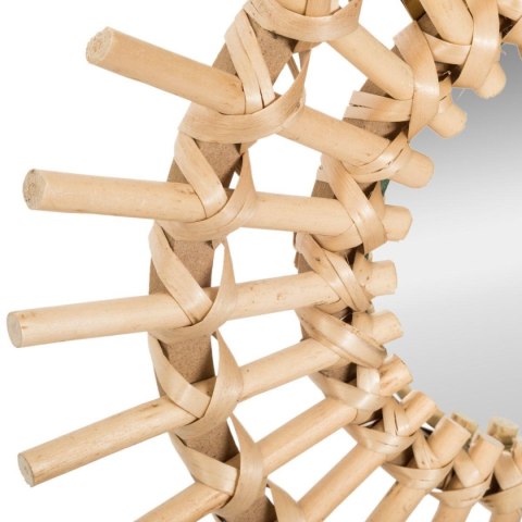 Komplet 3 luster ściennych Sun 28 cm Rama wykonana z wikliny, 3 lustra o jednakowej średnicy w zestawie, elegancki i stylowy dod