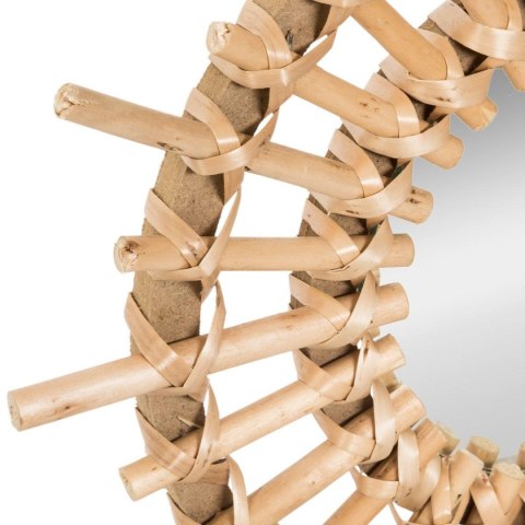 Komplet 3 luster ściennych Sun 28 cm Rama wykonana z wikliny, 3 lustra o jednakowej średnicy w zestawie, elegancki i stylowy dod