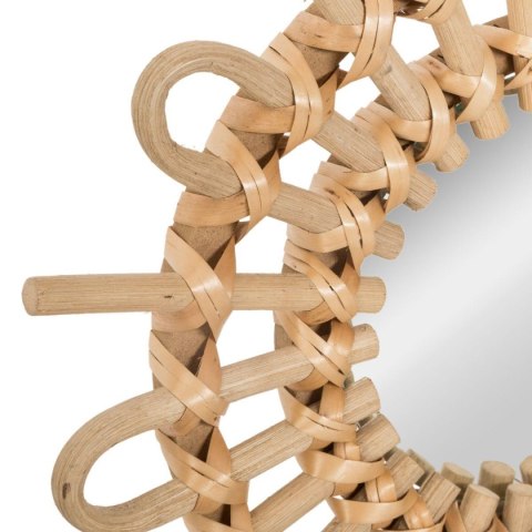 Komplet 3 luster ściennych Sun 28 cm Rama wykonana z wikliny, 3 lustra o jednakowej średnicy w zestawie, elegancki i stylowy dod