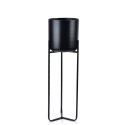 Kwietnik z osłonką Swen Black 66 cm Wykonany z metalu, dwustronny stojak, idealna dekoracja każdego wnętrza czy tarasu