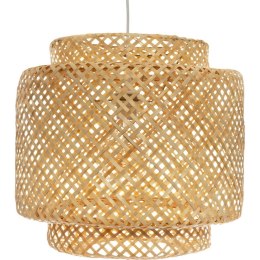 Lampa wisząca Liby bambusowa 40 cm Ażurowa budowa klosza, długość przewodu 80 cm, idealny dodatek do wnętrz urządzonych w stylu 