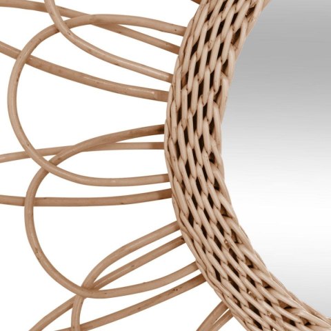 Wiklinowe lustro ścienne kwiat 56 cm W naturalnym kolorze, oryginalny kształt, elegancki i stylowy dodatek do wnętrz