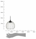 Lampa wisząca New York Bubble 16 srebrna Nowoczesna lampa wisząca o kształcie kuli w kolorze srebrnym, styl glamour 16 cm