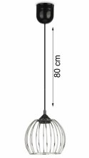 Lampa wisząca New York Bubble 16 srebrna Nowoczesna lampa wisząca o kształcie kuli w kolorze srebrnym, styl glamour 16 cm