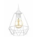 Lampa wisząca Paris Diamond 19 cm biały Stylowa lampa wisząca druciak w kolorze białym, w stylu industrialnym loft 19 cm