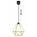 Lampa wisząca Paris Diamond 24 cm złota Stylowa lampa wisząca druciak w kolorze błyszczącego złota, w stylu glamour połysk 24 cm