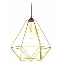 Lampa wisząca Paris Diamond 35 cm złota Stylowa lampa wisząca druciak w kolorze błyszczącego złota, w stylu glamour połysk 35 cm