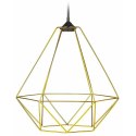 Lampa wisząca Paris Diamond 35 cm złota Stylowa lampa wisząca druciak w kolorze błyszczącego złota, w stylu glamour połysk 35 cm