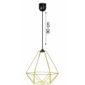 Lampa wisząca Paris Diamond 35 cm złota Stylowa lampa wisząca druciak w kolorze błyszczącego złota, w stylu glamour połysk 35 cm