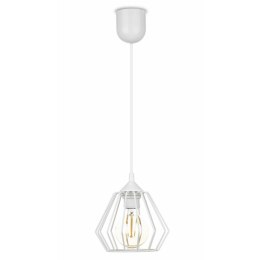 Lampa wisząca WarsawLoft 13 cm biała Nowoczesna lampa wisząca geometryczna, w stylu glamour, 13 cm w kolorze białym