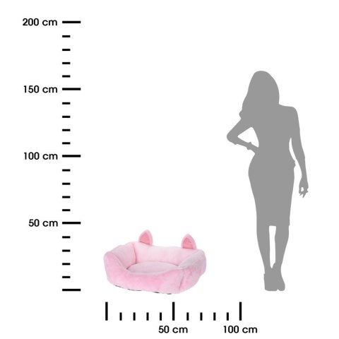 Prostokątne legowisko dla zwierząt - róż Prostokątna, miękka poduszka w formie legowiska dla psa lub kota wykonana z bardzo miłe