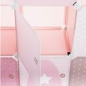 Szafka Castle do pokoju dziecka różowa Złożona z 7 kwadratowych bloczków ułożonych w kształt zamku, fronty ozdobione dekoracyjny