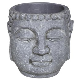 Cementowa doniczka Budda szara Nowoczesna forma, średnica 17,5 cm, stylowo prezentujący się dodatek do wnętrz
