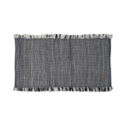 Dywan z frędzlami Boho biało czarny 70cm Pleciony, prostokątny dywan ozdobiony frędzlami wykonany z poliestru o wymiarach 70x40 