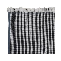 Dywan z frędzlami Boho biało czarny 70cm Pleciony, prostokątny dywan ozdobiony frędzlami wykonany z poliestru o wymiarach 70x40 
