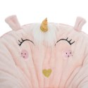 Fotel dla dzieci Unicorn różowy Składana, metalowa podstawa, uroczy motyw jednorożna, stylowy i oryginalny dodatek do pokoju dzi