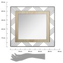 Kwadratowe lustro ścienne Joe 45x45 cm Rama wykonana z połączenia metalu i płyty MDF, kolor czarny, stylowy i funkcjonalny dodat