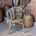 Rattanowe krzesło Frances Stabilna i wytrzymała konstrukcja, wygodnie siedzisko, idealne jako wyposażenie salonu lub krzesło do 