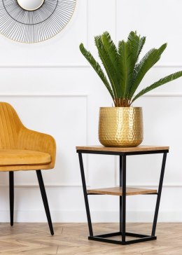 Szafka nocna EXPAND 40x40 cm loftowy Wykonana z metalu i płyt MDF, praktyczna półka nocna w stylu industrialnym loft