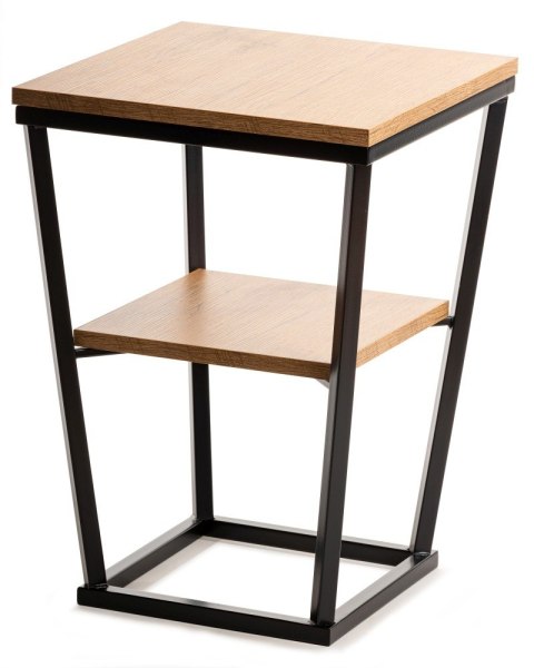 Szafka nocna EXPAND 40x40 cm loftowy Wykonana z metalu i płyt MDF, praktyczna półka nocna w stylu industrialnym loft