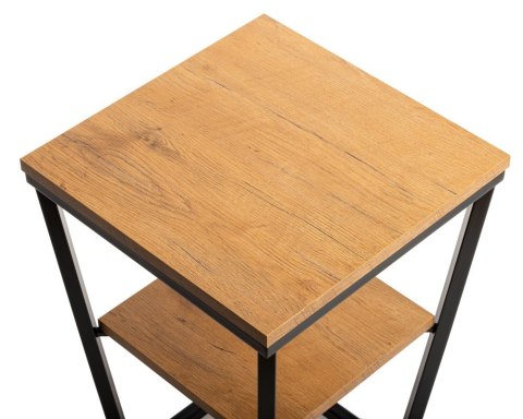 Szafka nocna EXPAND 40x40 cm loftowy Wykonana z metalu i płyt MDF, praktyczna półka nocna w stylu industrialnym loft