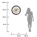 Zegar ścienny Greyson 61 cm Wykonany z tworzywa sztucznego, tarcza osłonięta szybą, idealny do wnętrz urządzonych w stylu indust