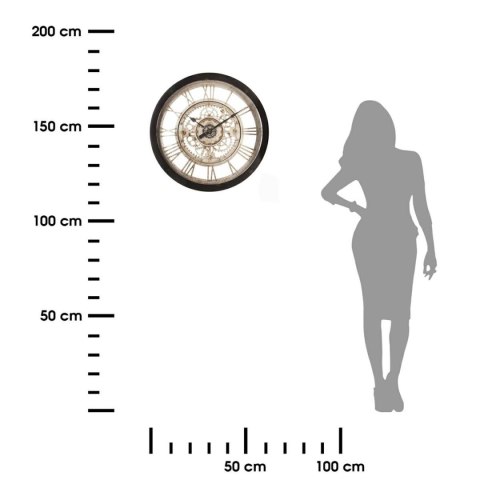 Zegar ścienny Greyson 61 cm Wykonany z tworzywa sztucznego, tarcza osłonięta szybą, idealny do wnętrz urządzonych w stylu indust