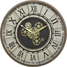 Zegar ścienny Stella 57 cm Wykonany z metalu, tarcza osłonięta szybą, z mechanizmem wprawiającym w ruch zębatki