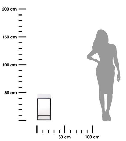 Kwietnik stojący 40 cm BasicLoft białyWykonany z metalu oraz z płyty MDF w kolorze białym, praktyczny i elegancki stojak na kwia