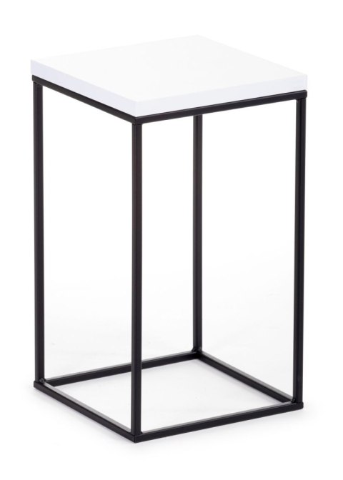 Kwietnik stojący 40 cm BasicLoft białyWykonany z metalu oraz z płyty MDF w kolorze białym, praktyczny i elegancki stojak na kwia