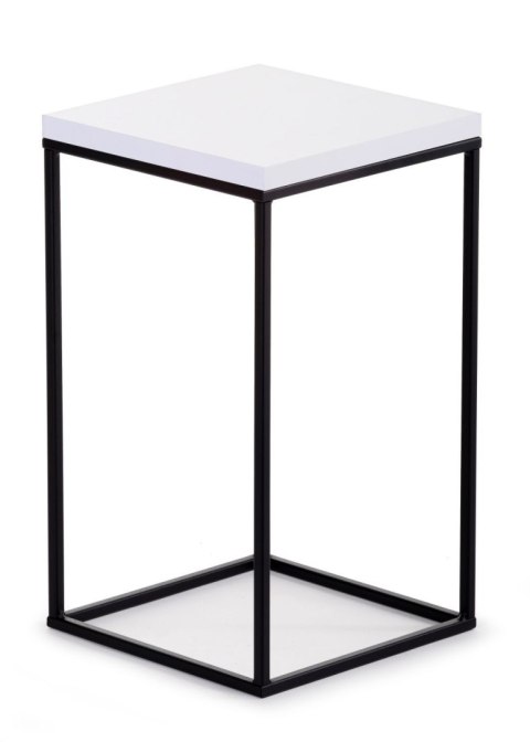 Kwietnik stojący 40 cm BasicLoft białyWykonany z metalu oraz z płyty MDF w kolorze białym, praktyczny i elegancki stojak na kwia