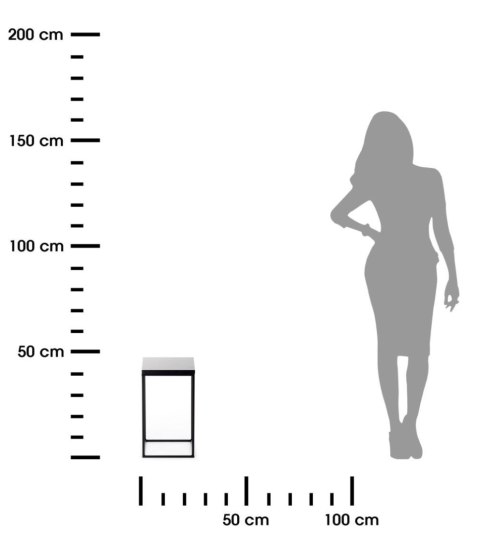 Kwietnik stojący 40 cm BasicLoft czarny Wykonany z metalu oraz blatu z płyty MDF w kolorze czarnym, praktyczny i elegancki stoja