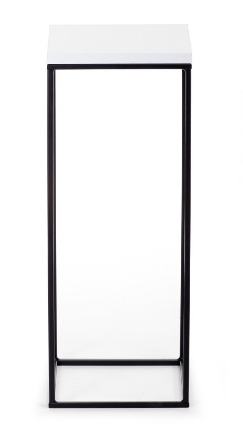 Kwietnik stojący 60 cm BasicLoft biały Wykonany z metalu oraz z płyty MDF w kolorze białym, praktyczny i elegancki stojak na kwi