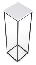 Kwietnik stojący 80 cm BasicLoft biały Wykonany z metalu oraz z płyty MDF w kolorze białym, praktyczny i elegancki stojak na kwi