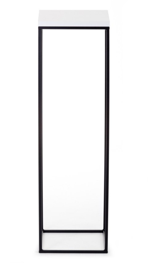 Kwietnik stojący 80 cm BasicLoft biały Wykonany z metalu oraz z płyty MDF w kolorze białym, praktyczny i elegancki stojak na kwi