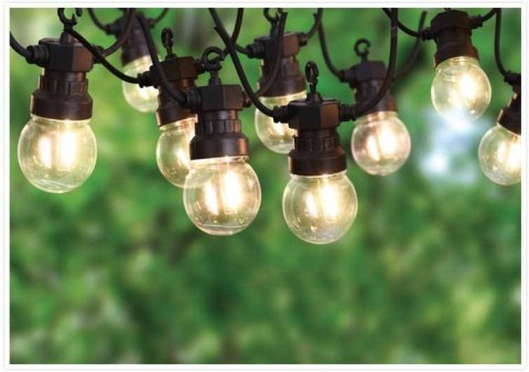 Lampki żarówki Led Party Bubble 10szt Girlanda świetlna w postaci 10 żarówek zasilana prądem, 7,5 m długości, klasa ochrony IP44