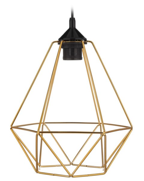 Lampa wisząca Paris Diamond 24 cm miedź Stylowa lampa wisząca druciak w kolorze błyszczącej miedzi, w stylu glamour połysk 24 cm