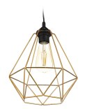 Lampa wisząca Paris Diamond 24 cm miedź Stylowa lampa wisząca druciak w kolorze błyszczącej miedzi, w stylu glamour połysk 24 cm