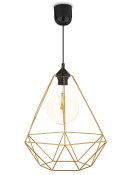 Lampa wisząca Paris Diamond 35 cm miedź Stylowa lampa wisząca druciak w kolorze błyszczącej miedzi, w stylu glamour połysk 35 cm