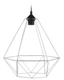 Lampa wisząca Paris Diamond 35 cm srebro Stylowa lampa wisząca druciak w kolorze błyszczącego srebra, w stylu glamour połysk 35 