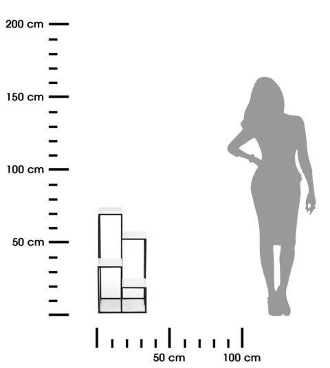Kwietnik stojący KASKADA blaty białeWykonany z metalu oraz płyty MDF w kolorze białym, solidny i modny stojak na kwiaty w stylu 