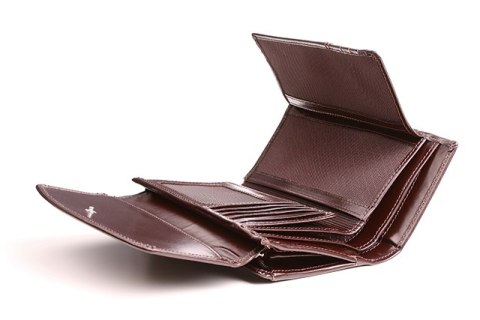 Duży skórzany portfel damski PPD6 BLACK