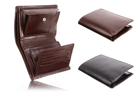 Skórzany portfel męski PPM2 BROWN