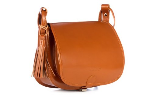 Chwost skórzany brelok Vintage P42 COGNAC