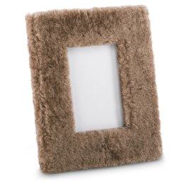 Ramka FUR kolor brązowy styl nowoczesny ameliahome - PHOTOFRAME/AH/FUR/BROWN/21X26