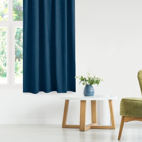 Zasłona MILANA kolor indygo styl klasyczny taśma smok transparentna 10 cm szenila 280x300 Homede - CURT/HOM/MILANA/CHENILLE/PLEA