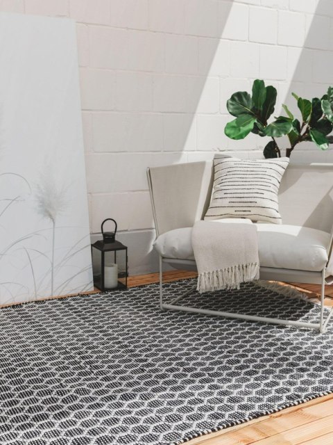 Dywan MIMPI kolor biały styl boho 80x150 Benuta - RUG/BENUT/MIMPI/WHITE+BLACK/80x150